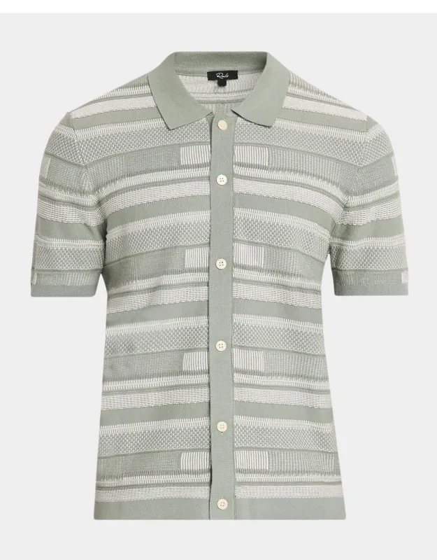 Henri Cotton Patchwork Short-sleeve Shirt