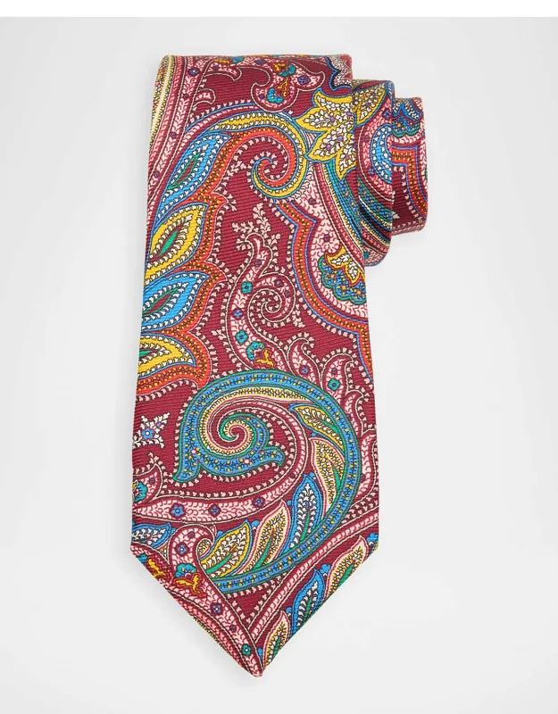 Silk Multicolor Paisley 7-fold Tie