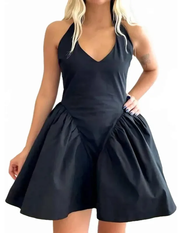 Backstage Halter Bubble Dress