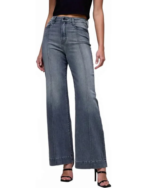 Pintuck Denim Jeans