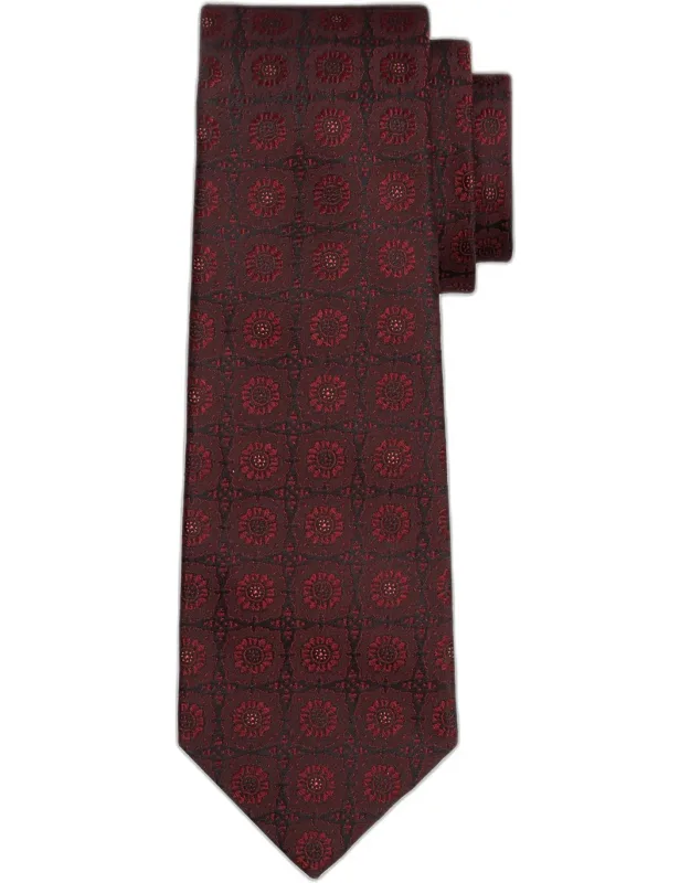 Silk Medallion 7-fold Tie
