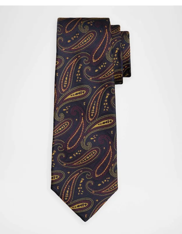 Silk Woven Paisley 7-fold Tie