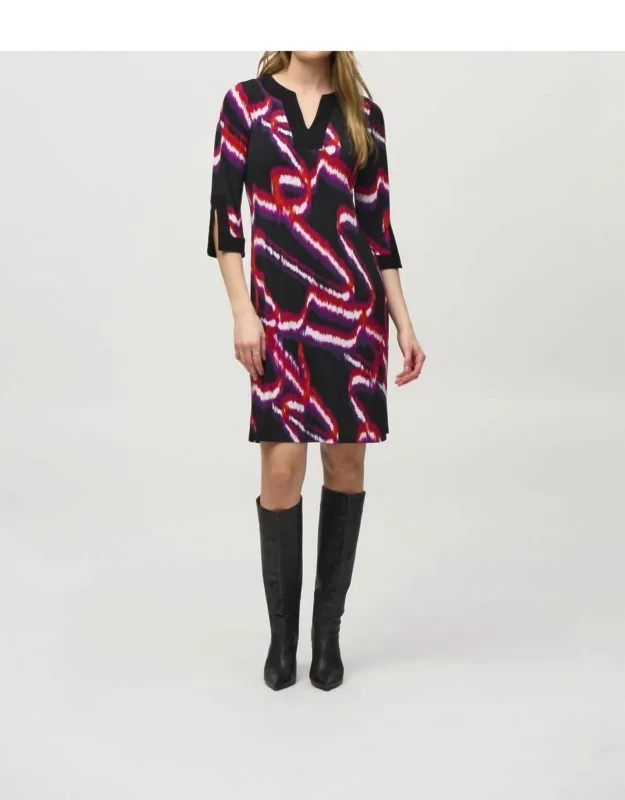 Abstract Shift Dress