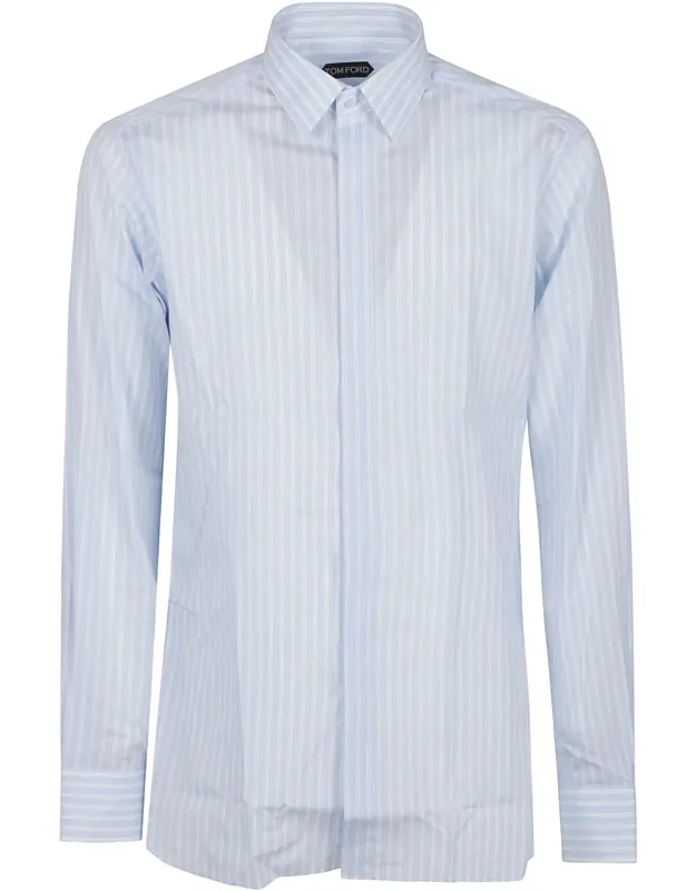 Twill Stripe Classic Fit Cotton Shirt