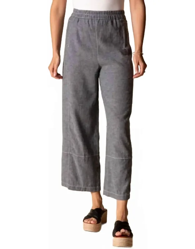 Contrast Seam Crop Pants