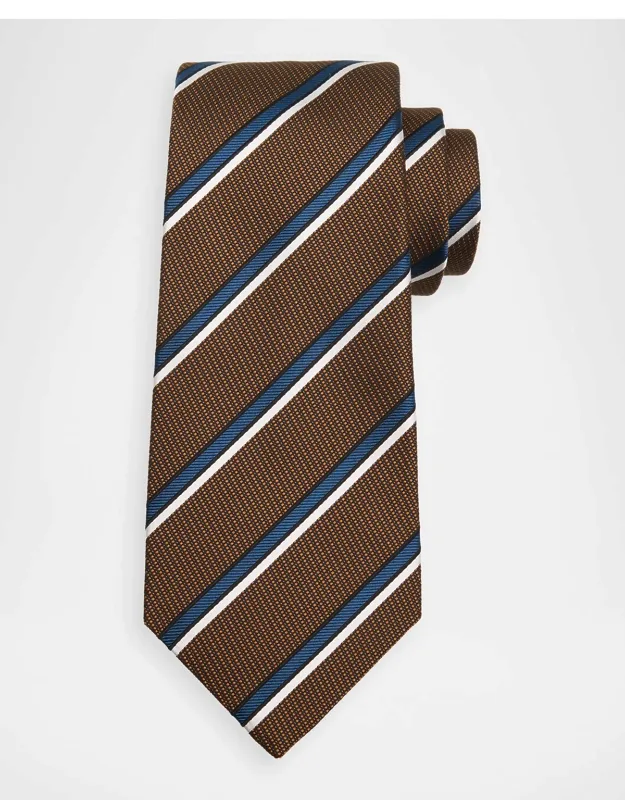 Silk Pinstripe Jacquard 7-fold Tie