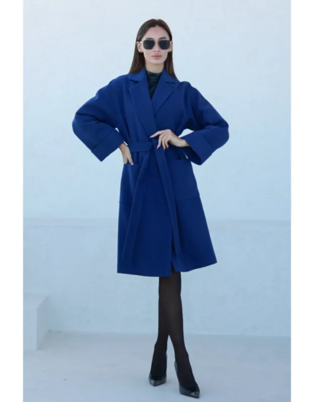 Classic Wraparound Cashmere Blend Overcoat