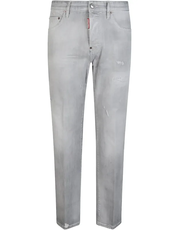 Distressed Light Grey Jeans