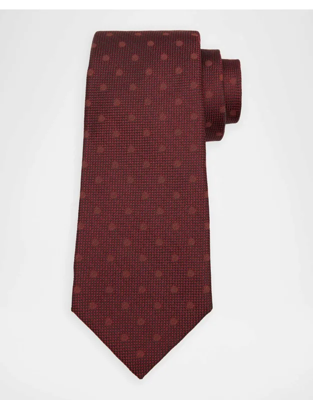 Silk Tonal Polka Dot Jacquard 7-fold Tie