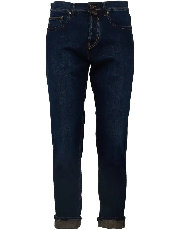 Cropped Slim Fit Tapered Jeans