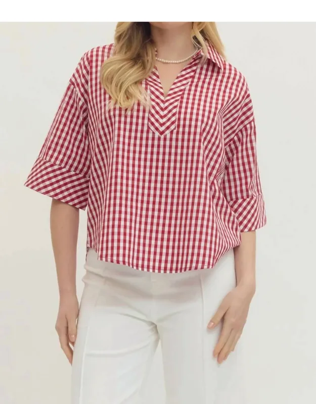 Gingham Top