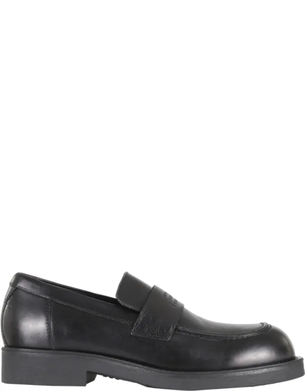 Heeled Leather Loafers