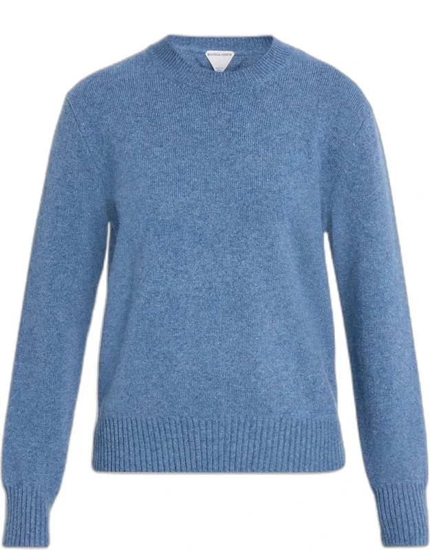 Elbow-patch Cashmere Crewneck Sweater