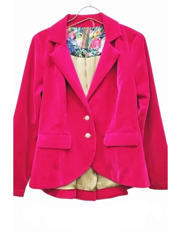 Jovie Velvet Button-up Blazer
