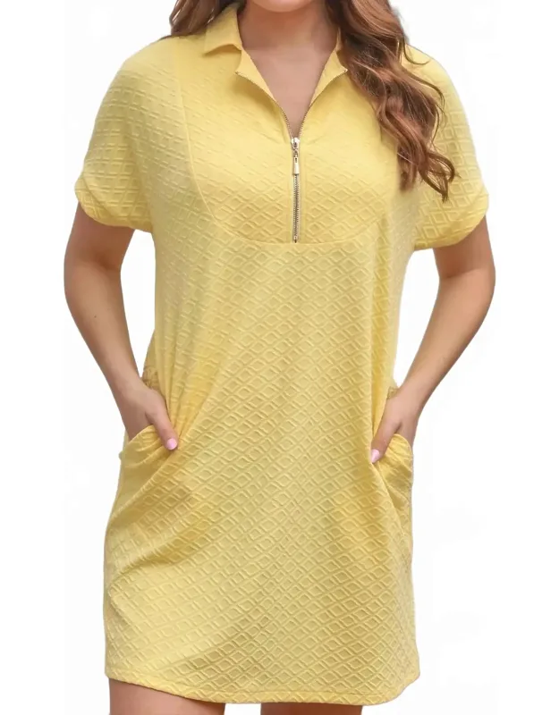Textured Zipper Dress