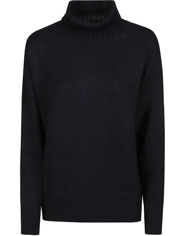 Ribbed Knit Turtleneck Sweater