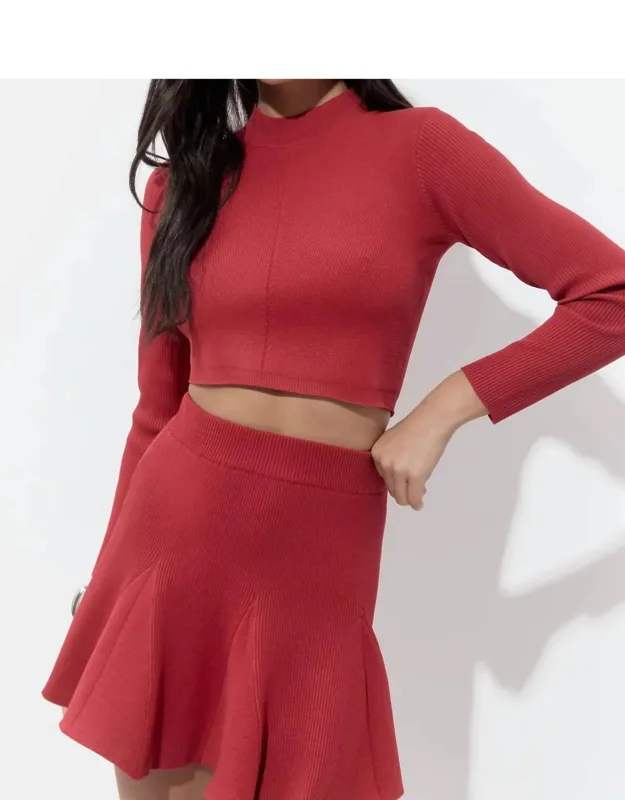 Carrie High Neck Knit Top