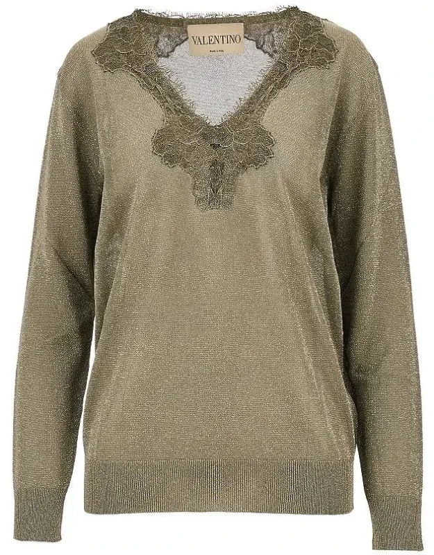 Lurex Sweater With Lace