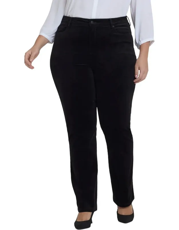 Nydj Plus Marilyn Straight Leg Jean With Lift Tuck® Technology And Soft Stretch Velveteen