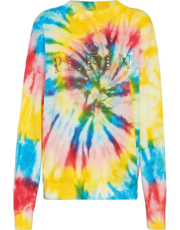 Pullover Round Neck Long Sleeve Tie Dye