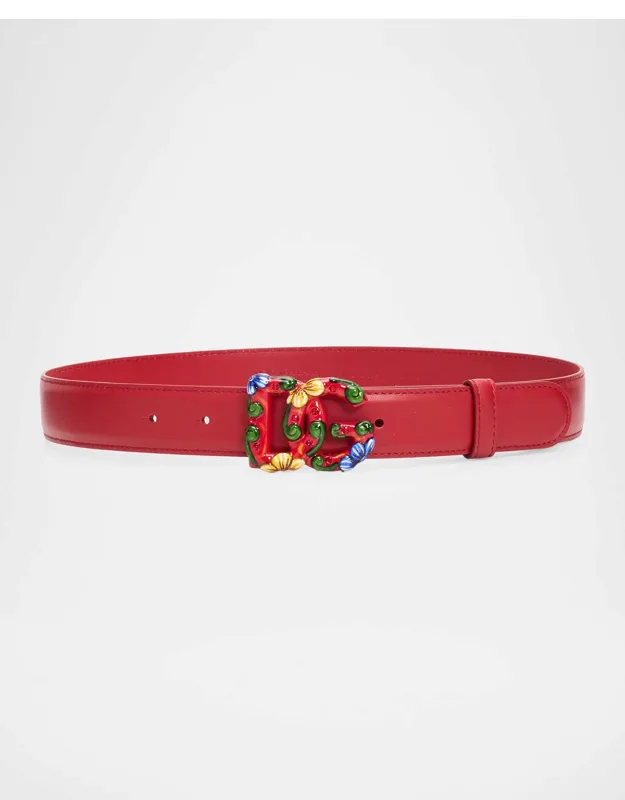 Embellished Leather Belt