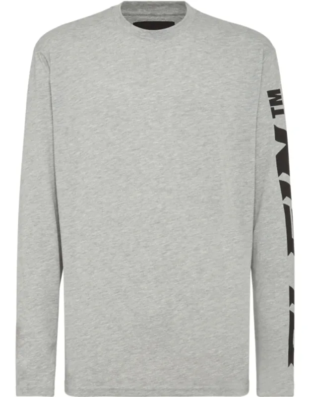 T-shirt With Round Neck And Long Sleeves