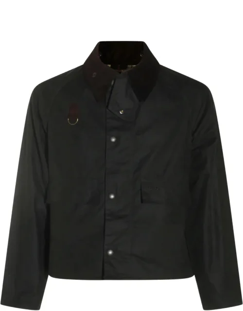 Corduroy-collar Button Jacket