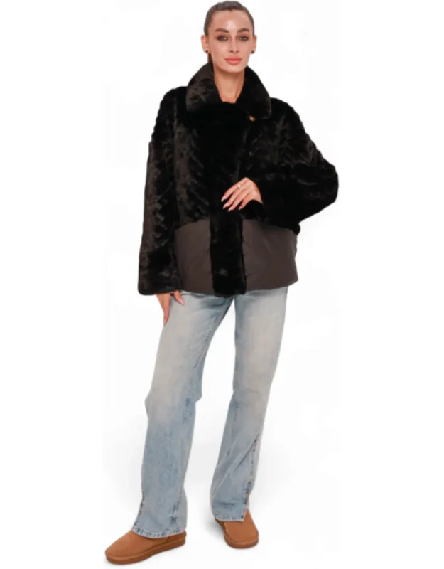 Eco-fur Down Fill Coat