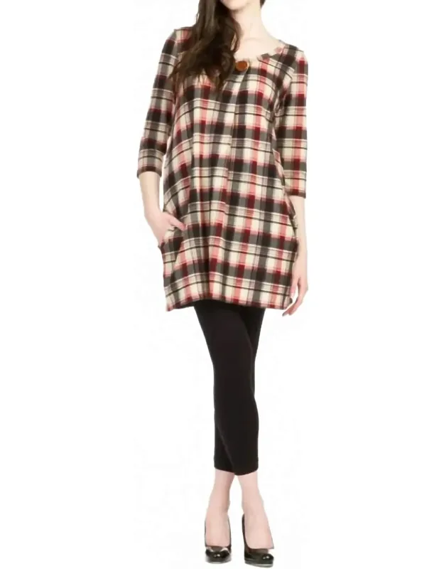 Pleat Front Sweater Dress