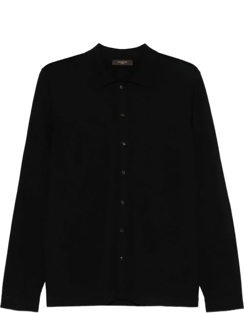 Virgin-wool Button-front Shirt