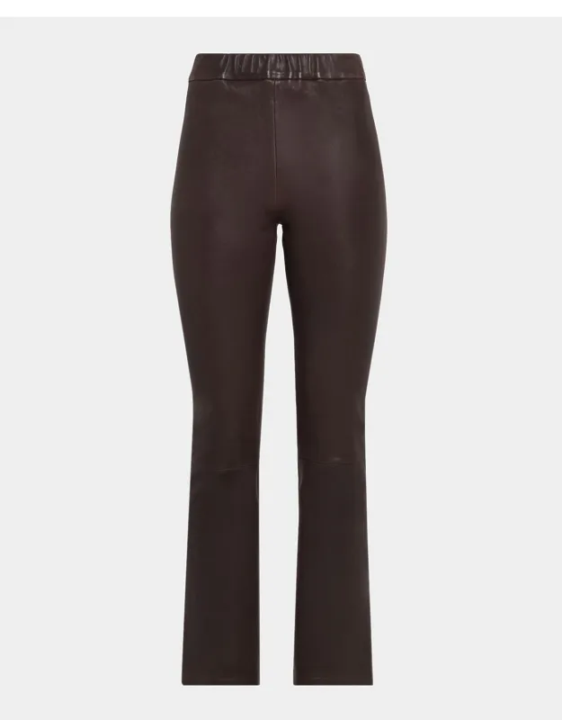River Leather Kickflare Crop Pants