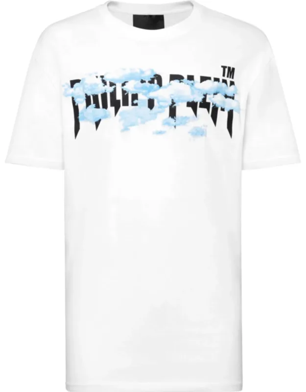 T-shirt Round Neck Ss Clouds