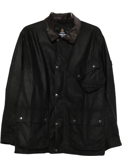 Waxed-cotton Corduroy-collar Jacket