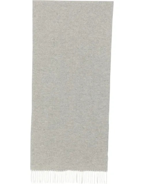 Herringbone-patterned Fringed Scarf