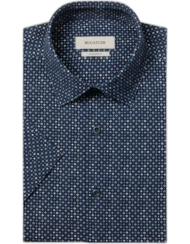 Geometric Stretch-cotton Shirt