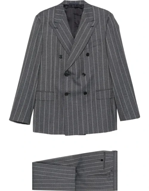 Pinstriped Double-breasted Suit