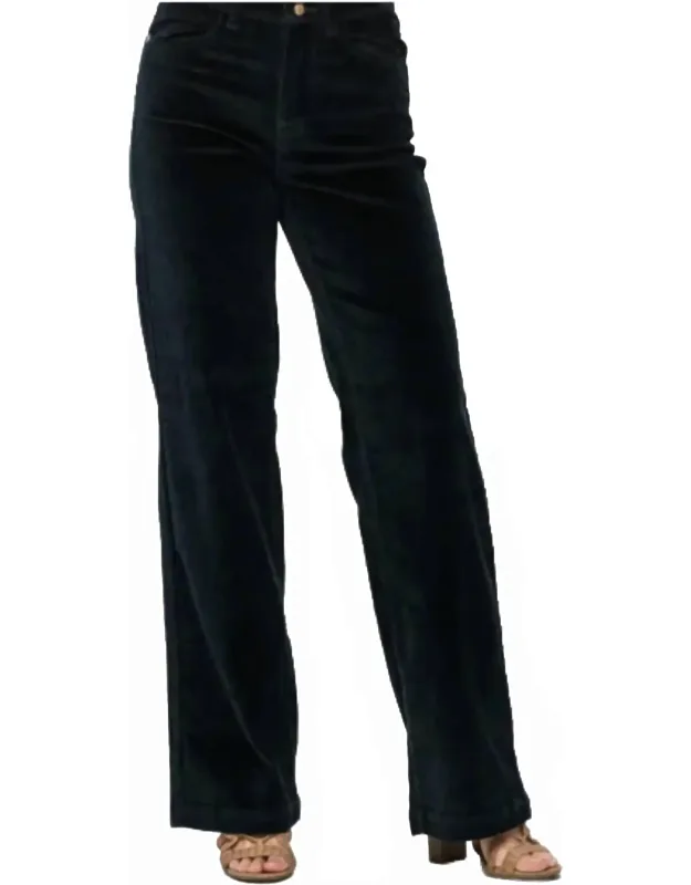 Abigail Wide Leg Corduroy Trousers