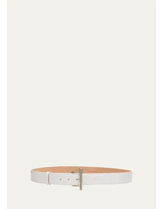 T-bar Skinny Leather Belt