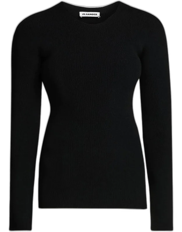 Rib-knit Crewneck Sweater