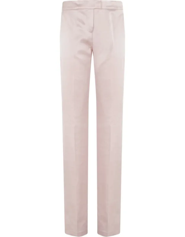Gladys Textured Satin Flared Viscose-blend Pants