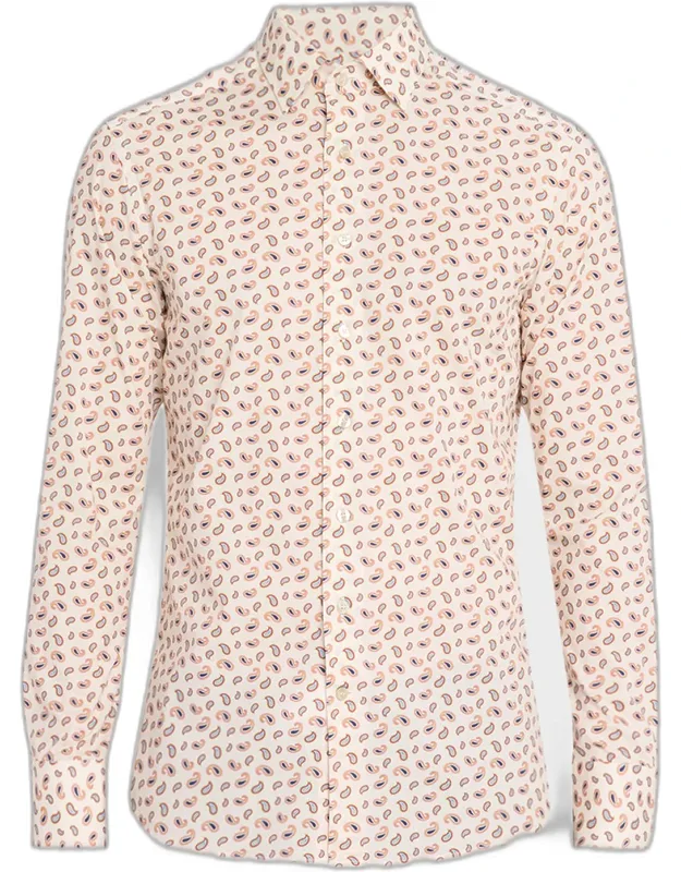 Paisley-print Cotton Sport Shirt