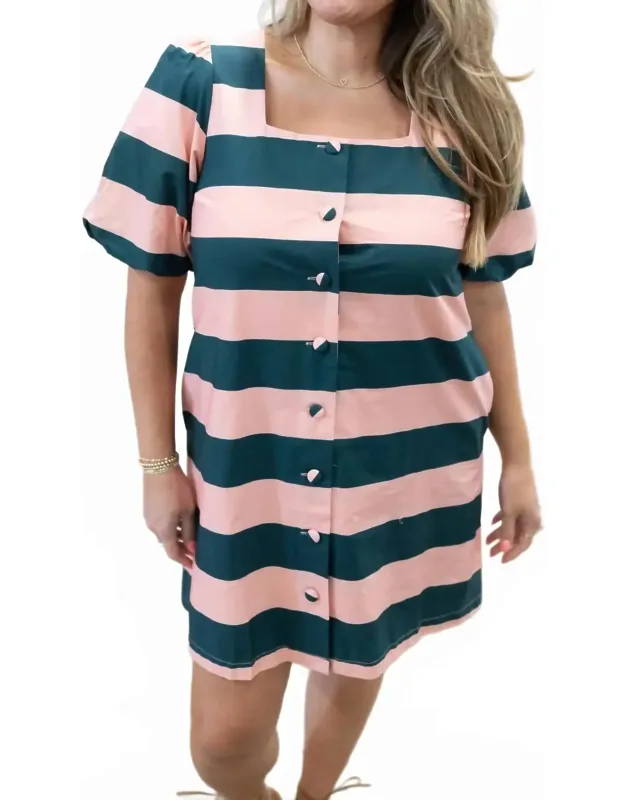 Striped Short Dress