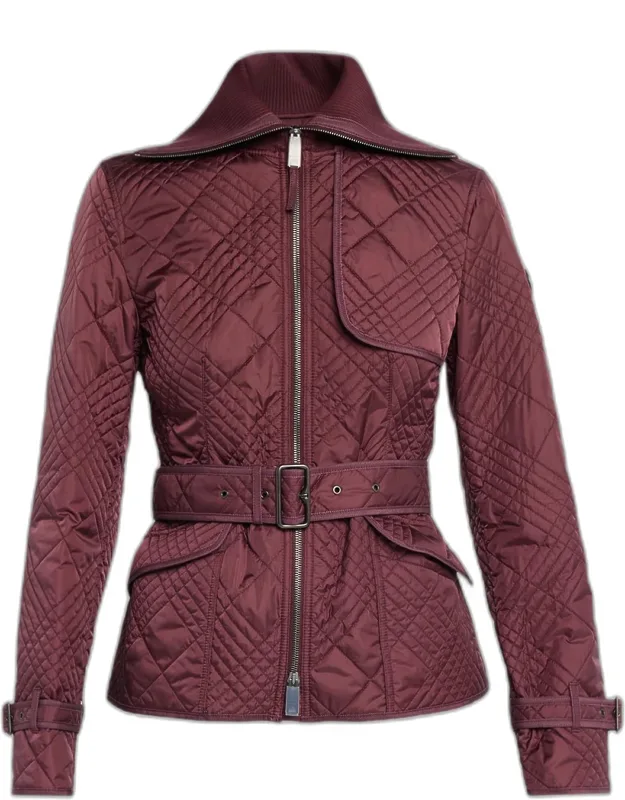 Micro Check Quilted Nylon Jacket
