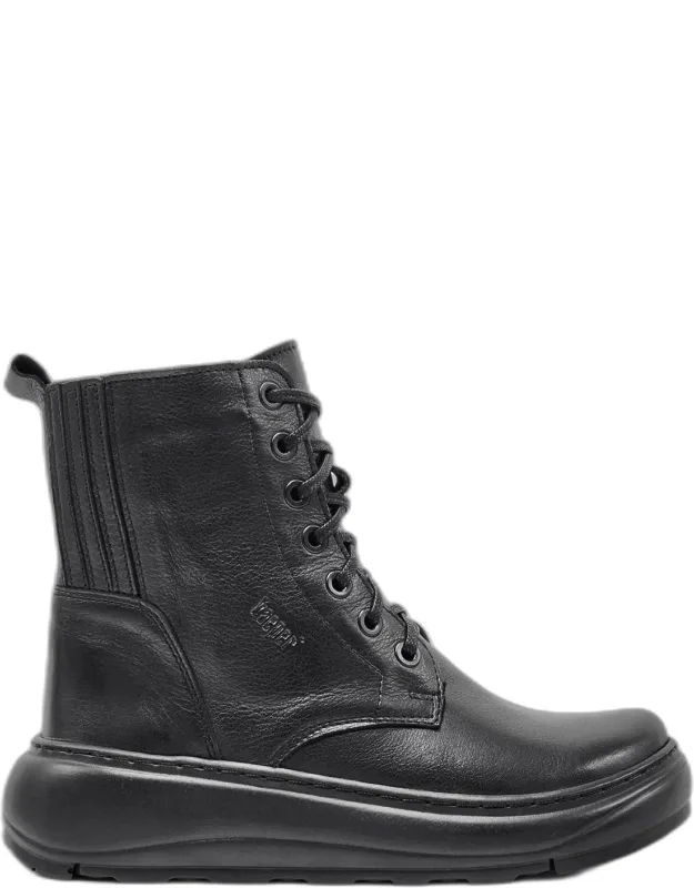 Retro Wool-lined Zip-up Leather Boots