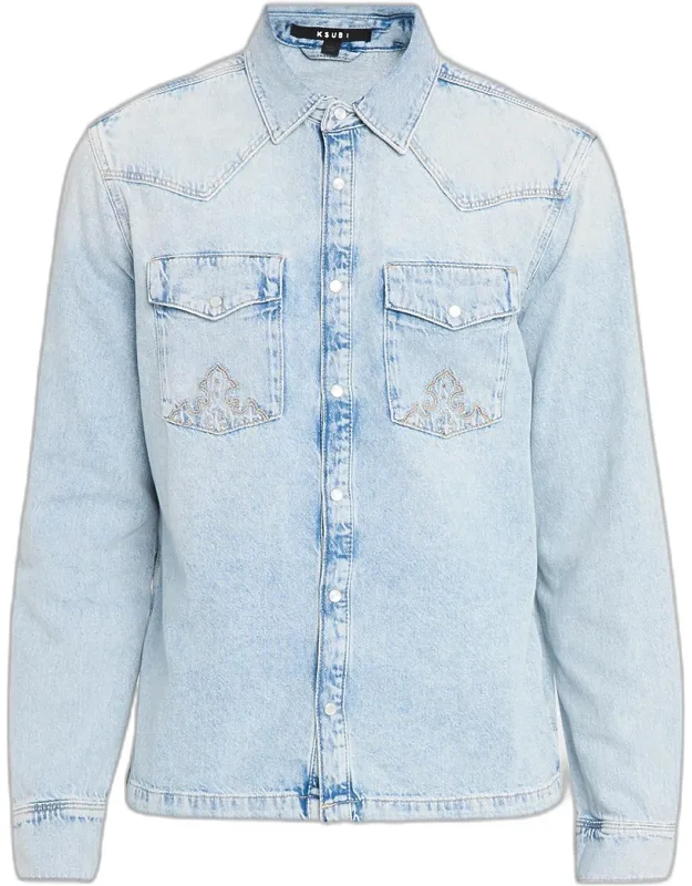 Whiplash Denim Western Shirt
