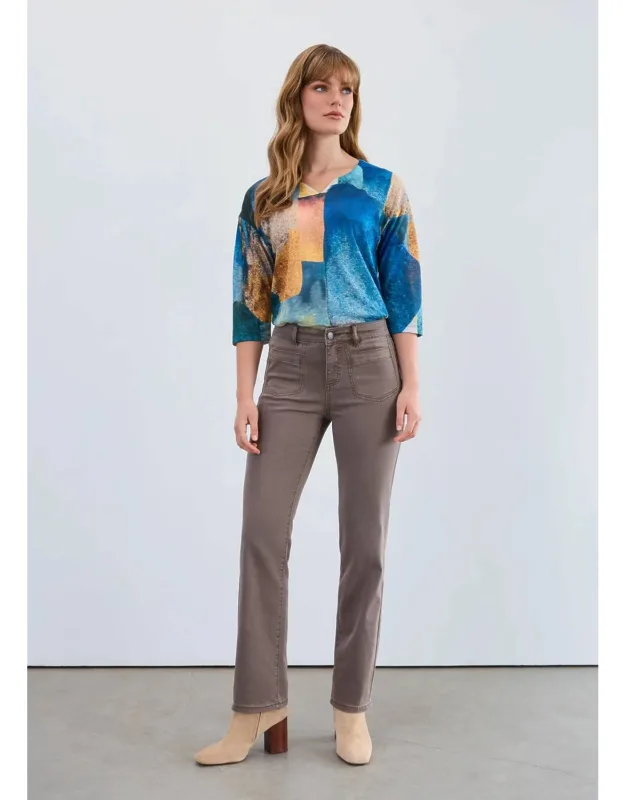 Straight Leg Denim Pants