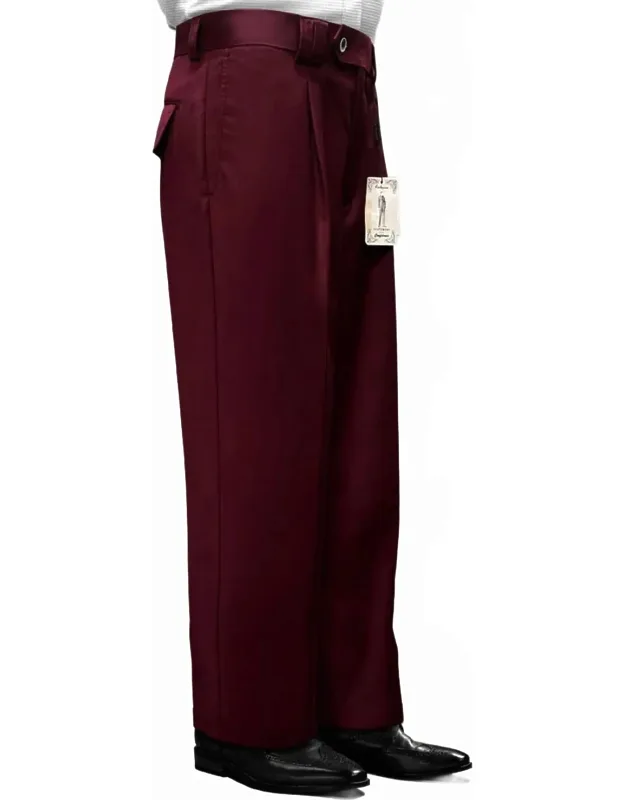 Solid Color Wide Leg Dress Pants