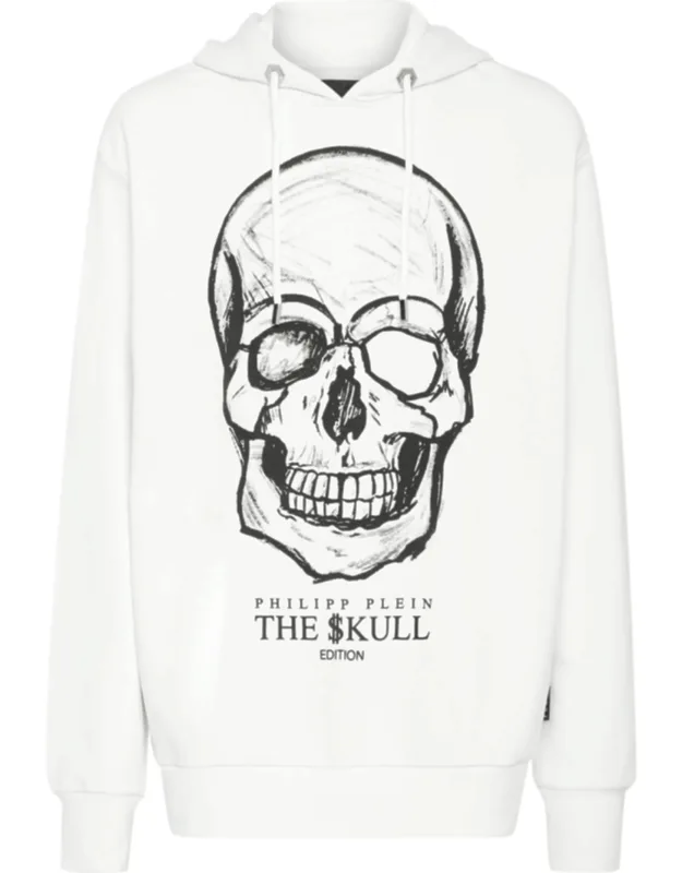 Hoodie Sweatshirt With Skull Print