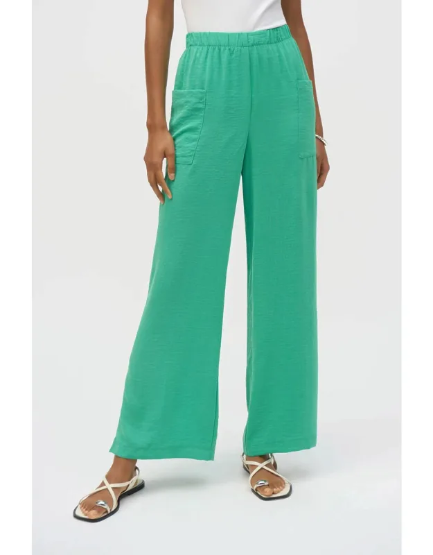 Gauze Wide-leg Pull-on Pants