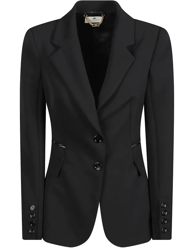 Tailored Blazer With Structured Shoulders And Classic Lapel